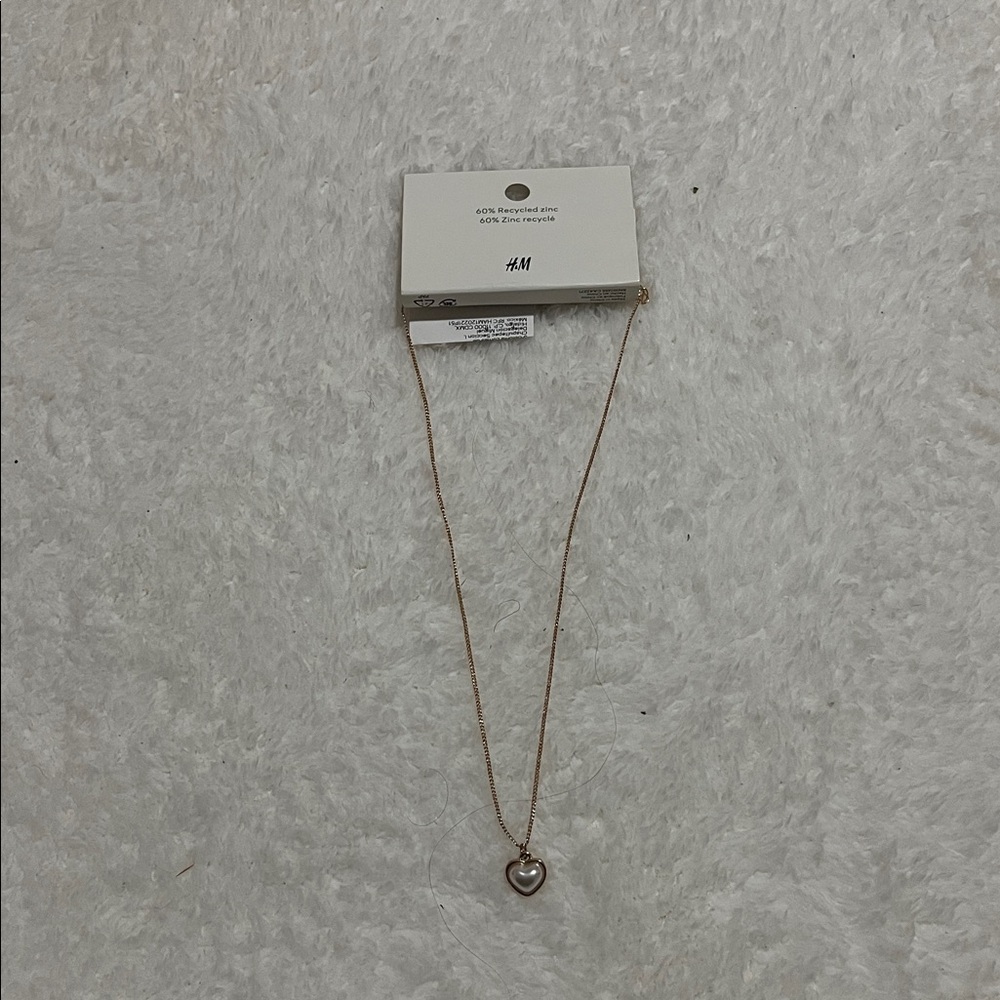 H&M Gold Necklace with Pearl Charm